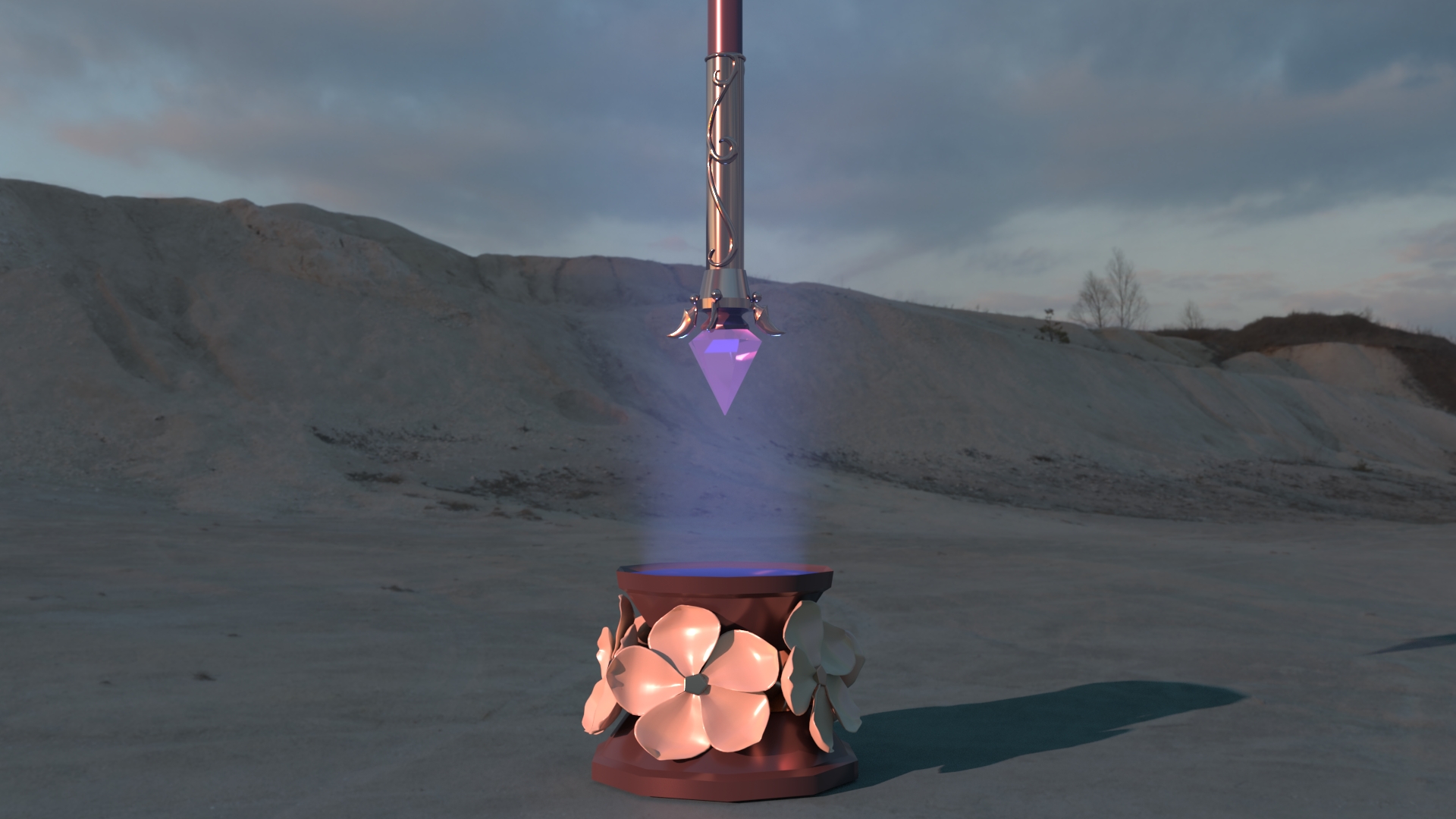 render alabarda 3D base